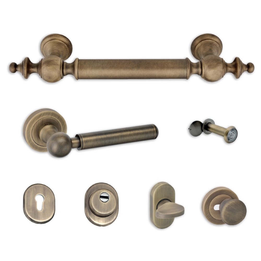 setPortas015 Σετ Θωρακισμένης Πόρτας Ορειχάλκινη Αντικέ Best SD6 - Image 1