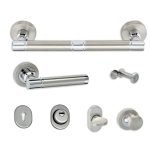 Σετ Θωρακισμένης Πόρτας Ζάμακ Best SD8 Νίκελ Ματ