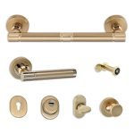 Σετ Θωρακισμένης Πόρτας Ορείχαλκου Όρο Ματ Best SD8