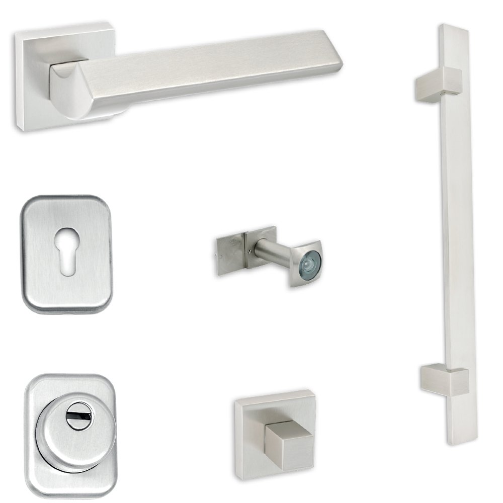 setPortas020 Σετ Θωρακισμένης Πόρτας Best SD100 Νίκελ Ματ - Image 1