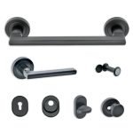 Σετ Εξαρτημάτων Θωρακισμένης Πόρτας Best SD102 - Μαύρο