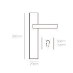 Πόμολο Πόρτας Με Στενή Πλάκα Best Νίκελ Ματ Φιξ 118ΚΡ - Image 2