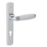 Πόμολο Πόρτας Με Στενή Πλάκα Best Λευκό/Χρώμιο Φιξ 7