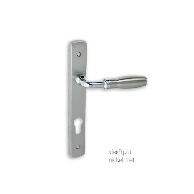 steni plaka best 29-3-23 (27) Πόμολο Πόρτας Με Στενή Πλάκα Best Νίκελ Ματ/Χρώμιο Φιξ 3 - Image 1