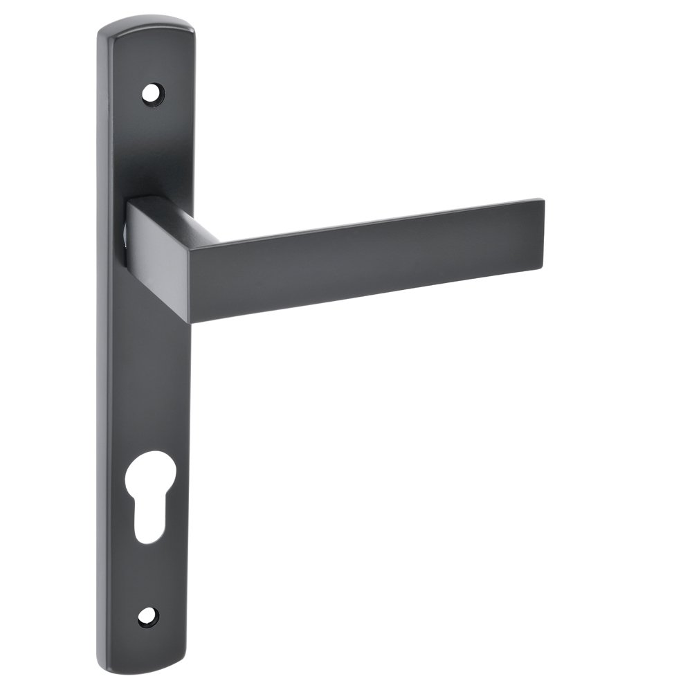 steni plaka best 29-3-23 (8) Πόμολο Πόρτας Με Στενή Πλάκα Best Μάυρο Φιξ 21 - Image 1