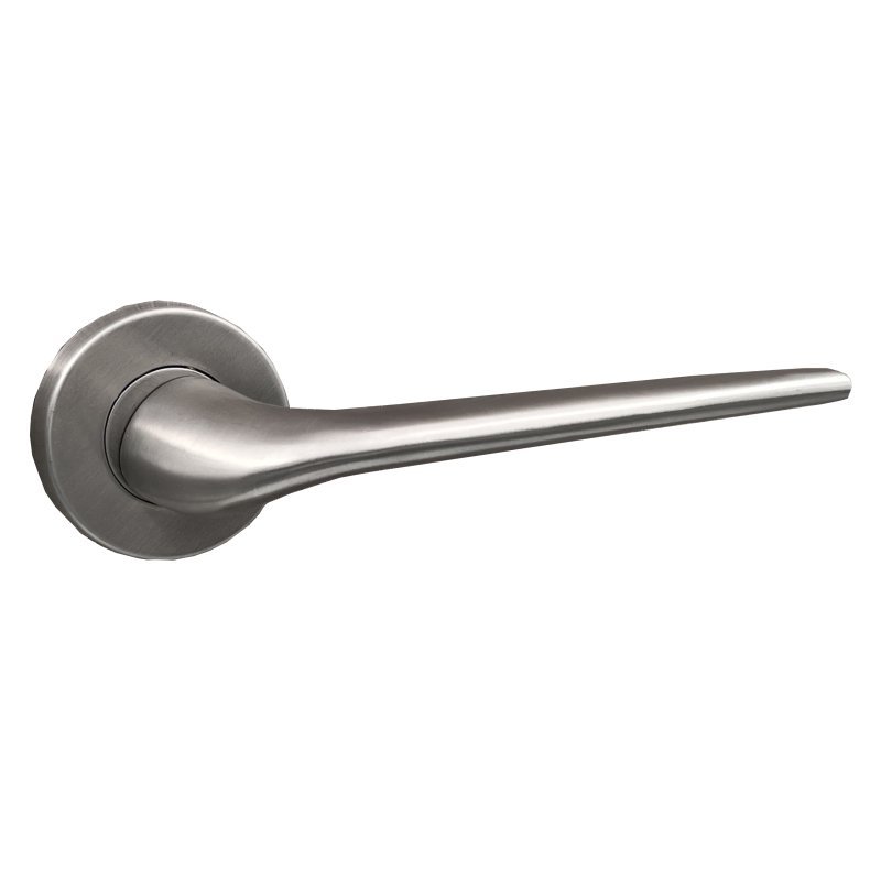 ws 88 Πόμολο πόρτας με ροζέτα από μασίφ ανοξείδωτο