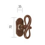 Ιταλικής κατασκευής λαβή για παράθυρα 009 αντικέ ασημί - Image 2