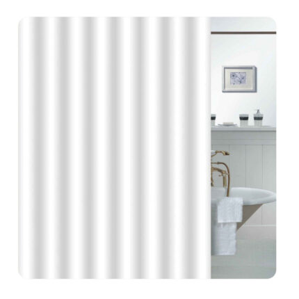 Υφασμάτινη Κουρτίνα Μπάνιου 2.20 Υψος Λευκο