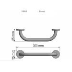 Λαβη μπανιου Μαύρο ματ Sanco 0350-Μ116 - Image 2