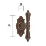 Ιταλικής κατασκευής λαβή για παράθυρα 007 σκουριά - Image 2