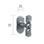 Ιταλικής κατασκευής λαβή για παράθυρα 005 αντικέ ασημί - Image 2