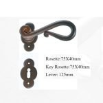 Πόμολο Ιταλίας Σφυριλατο με ροζετα Νο 216