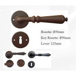 Πόμολο Ιταλίας Σφυριλατο με ροζετα Νο 218