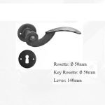 Πόμολο Ιταλίας Σφυριλατο με ροζετα Νο 255