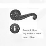 Πόμολο Ιταλίας Σφυριλατο με ροζετα Νο 201