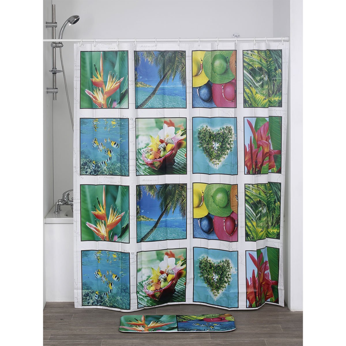 1282-1 Κουρτίνα μπάνιου polyester 180x180 cm - Image 1