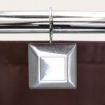 ΚΡΙΚΟΙ ΚΟΥΡΤΙΝΑΣ ΜΠΑΝΙΟΥ SQUARE CHROME