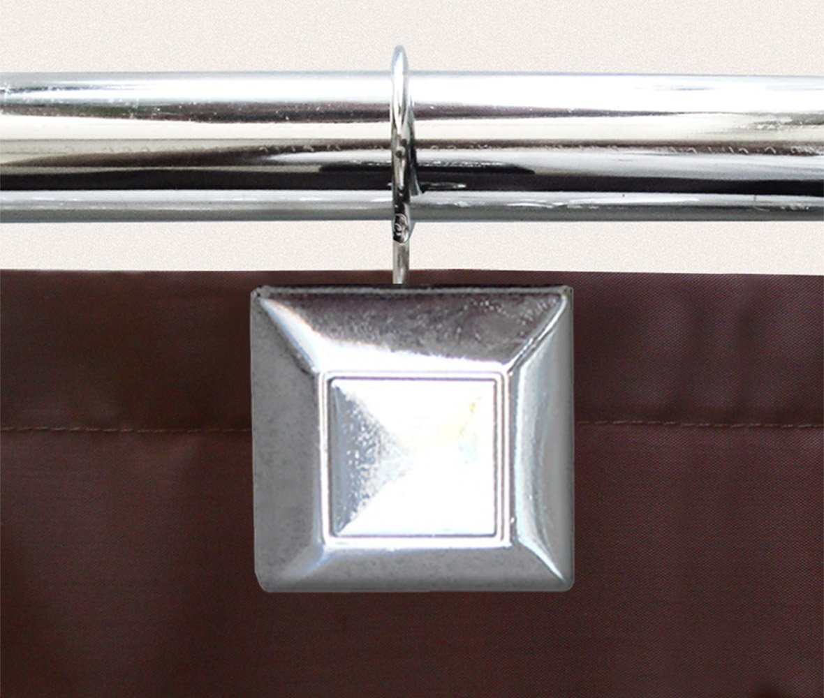 1355 ΚΡΙΚΟΙ ΚΟΥΡΤΙΝΑΣ ΜΠΑΝΙΟΥ SQUARE CHROME - Image 1