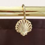 ΚΡΙΚΟΙ ΚΟΥΡΤΙΝΑΣ ΜΠΑΝΙΟΥ SHELL BRASS