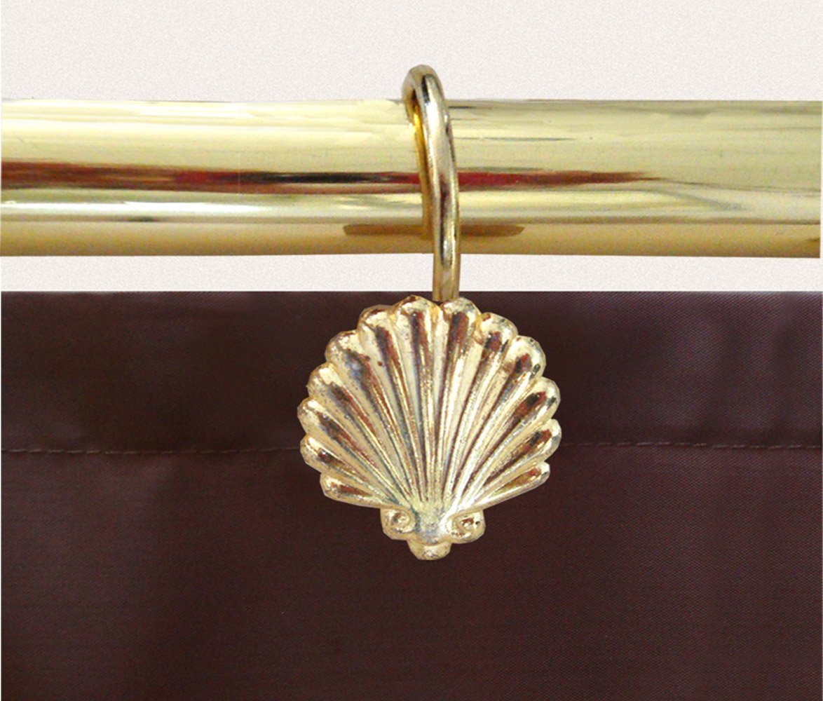 1357 ΚΡΙΚΟΙ ΚΟΥΡΤΙΝΑΣ ΜΠΑΝΙΟΥ SHELL BRASS - Image 1