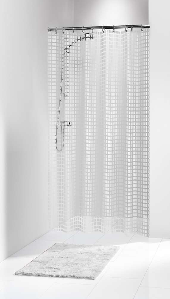 202591310-1 Tiles 180x200 white κουρτίνα μπάνιου πλαστική Sealskin Elemental - Image 1
