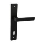 Πόμολο Πόρτας Μαύρο Ματ No 212 Πλάκα