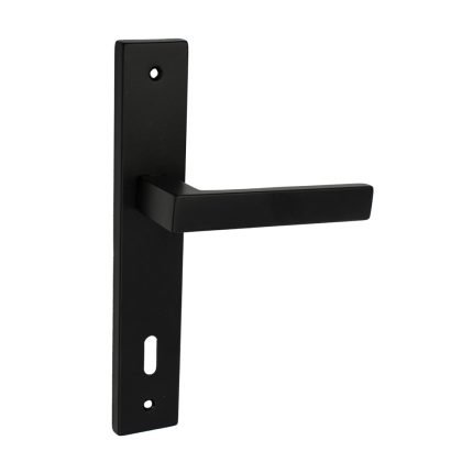 Πόμολο Πόρτας Μαύρο Ματ No 212 Πλάκα