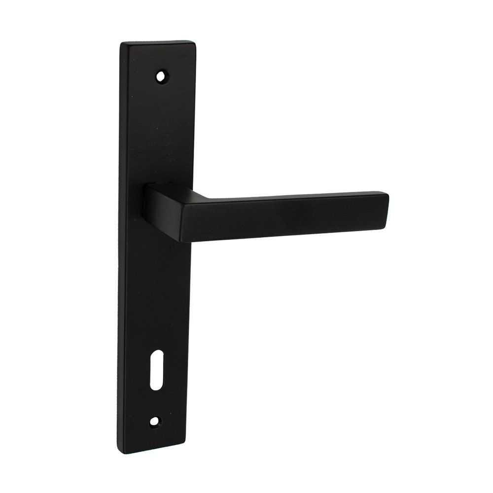 212 PL BL Πόμολο Πόρτας Μαύρο Ματ No 212 Πλάκα