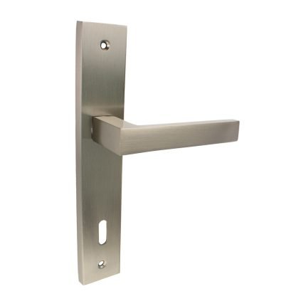 Πόμολο Πόρτας Νίκελ ματ No 212 Πλάκα