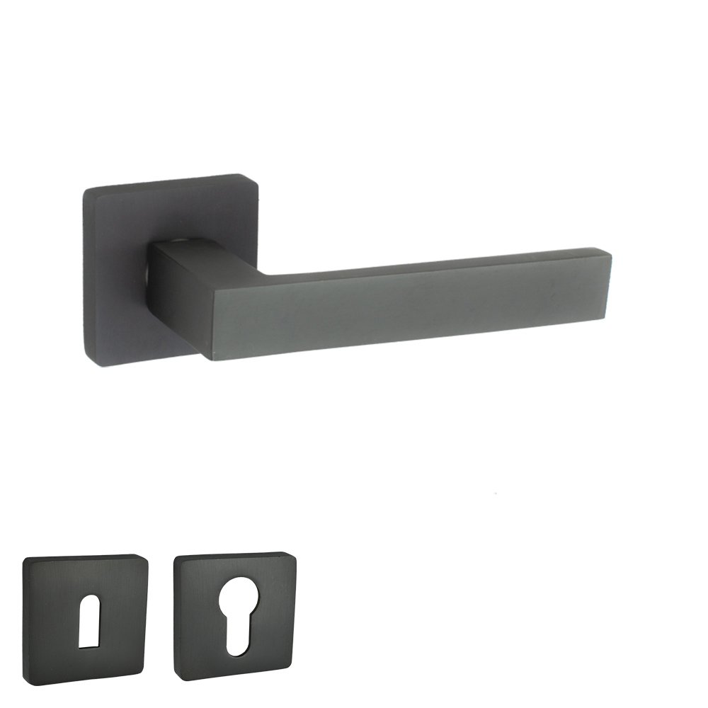 212 ROZ ANTHR Πόμολο Πόρτας No 212 Ροζέτα Ανθρακι