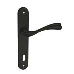 Πόμολο Πόρτας No 216 Πλάκα Μαύρο Ματ