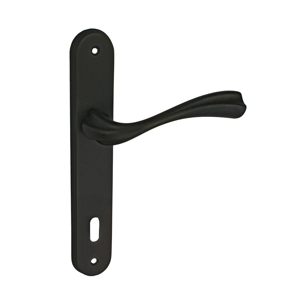 216 PL BL Πόμολο Πόρτας No 216 Πλάκα Μαύρο Ματ