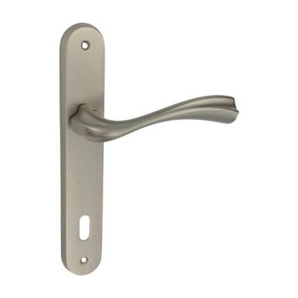 Πόμολο Πόρτας No 216 Πλάκα Νικελ Ματ