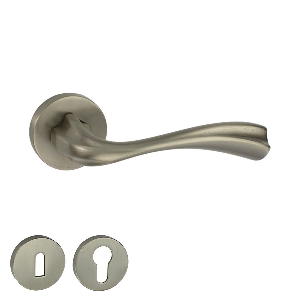 216 ROZ NM Πόμολο Πόρτας No 216 Ροζέτα Νίκελ Ματ