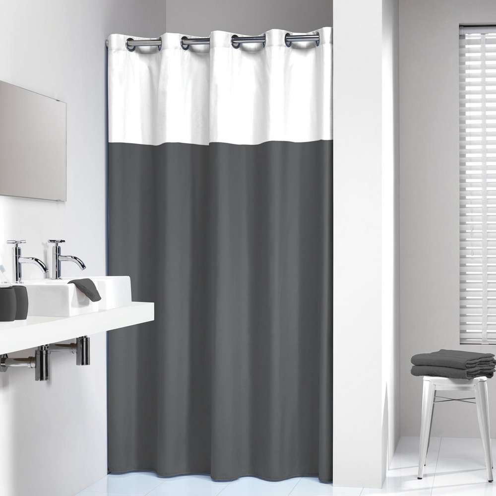 233521314-1 Double 180x200 grey κουρτίνα μπάνιου υφασμάτινη Sealskin - Image 1