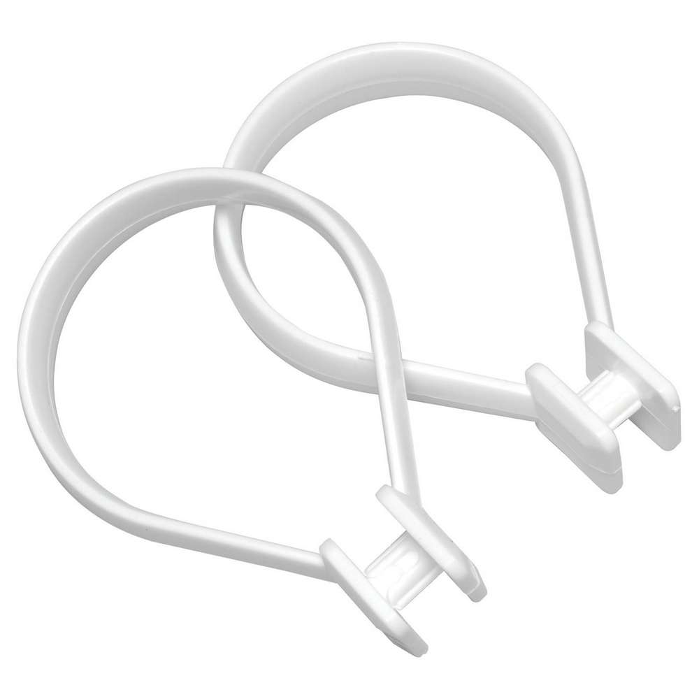 251060210-1 Beauty 12 pcs white κρίκοι κουρτίνας μπάνιου Sealskin - Image 1