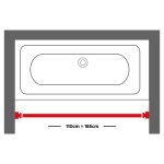 110-185 Ø 20 mm mat aluminum βραχίονας μπάνιου πτυσσόμενος Sealskin - Image 2