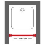 70-115 Ø 20 mm white βραχίονας μπάνιου πτυσσόμενος Sealskin - Image 2