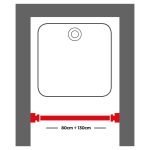 80-130 Ø 28 mm chrome βραχίονας μπάνιου πτυσσόμενος Sealskin - Image 4