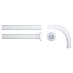 90x90 Ø 28 mm white βραχίονας μπάνιου γωνιακός Sealskin