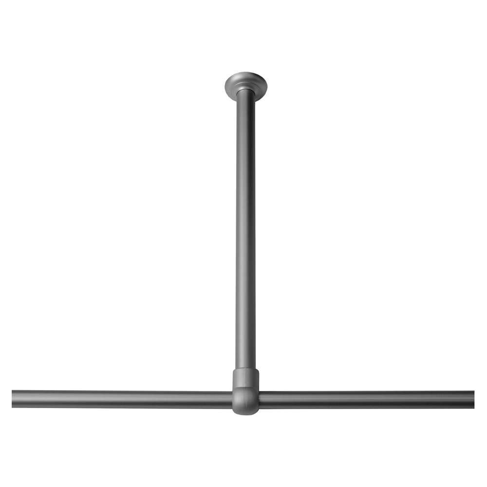 276668605-1 60 Ø 28 mm mat aluminum στήριγμα οροφής για βραχίονα μπάνιου γωνιακό Sealskin - Image 1