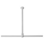 60 Ø 28 mm white στήριγμα οροφής για βραχίονα μπάνιου γωνιακό Sealskin