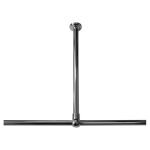 60 Ø 28 mm chrome στήριγμα οροφής για βραχίονα μπάνιου γωνιακό Sealskin