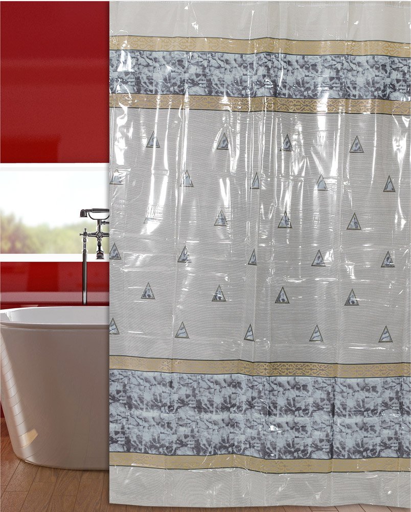 290 ΚΟΥΡΤΙΝΑ ΜΠΑΝΙΟΥ PORTOBELLO 180(Μ)X180(Υ) ΜΑΥΡΟ - Image 1