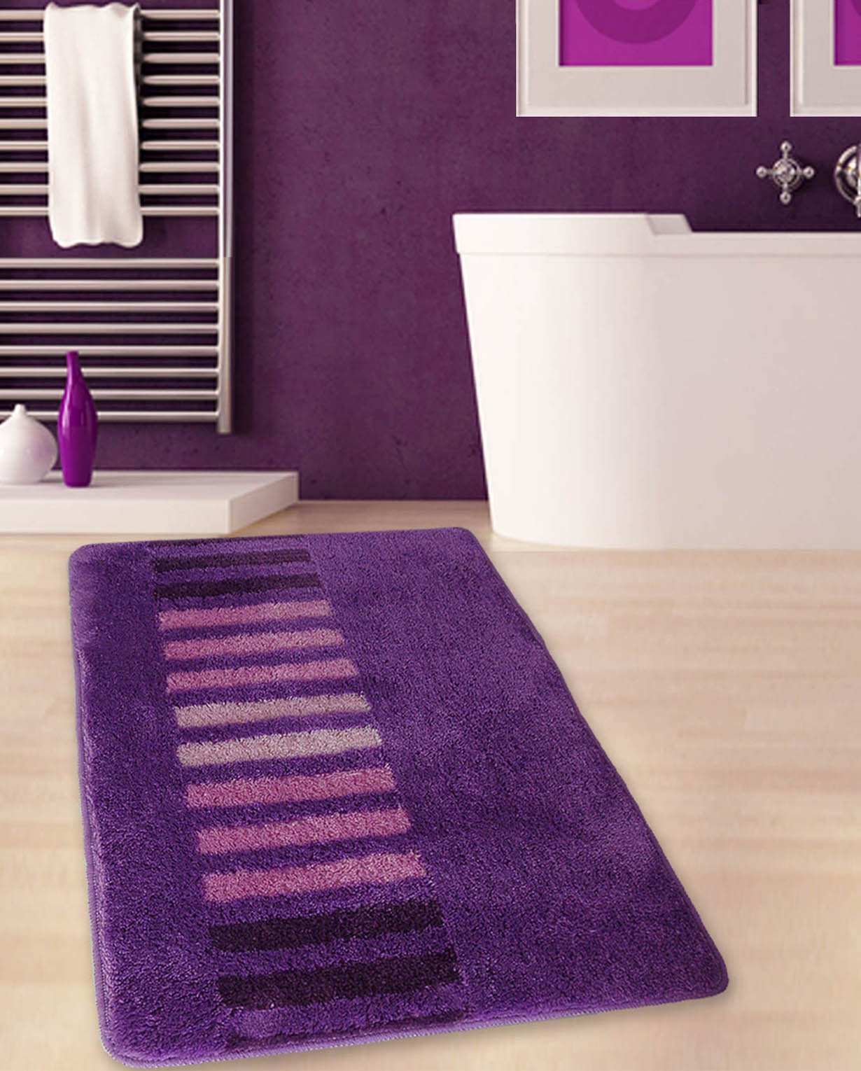 322 ΠΑΤΑΚΙ ΜΠΑΝΙΟΥ LINE ΜΩΒ 60X90 - Image 1