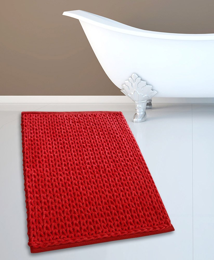 334-1 ΠΑΤΑΚΙ ΜΠΑΝΙΟΥ #2335 CHENILLE ΚΟΚΚΙΝΟ 50X80 - Image 1