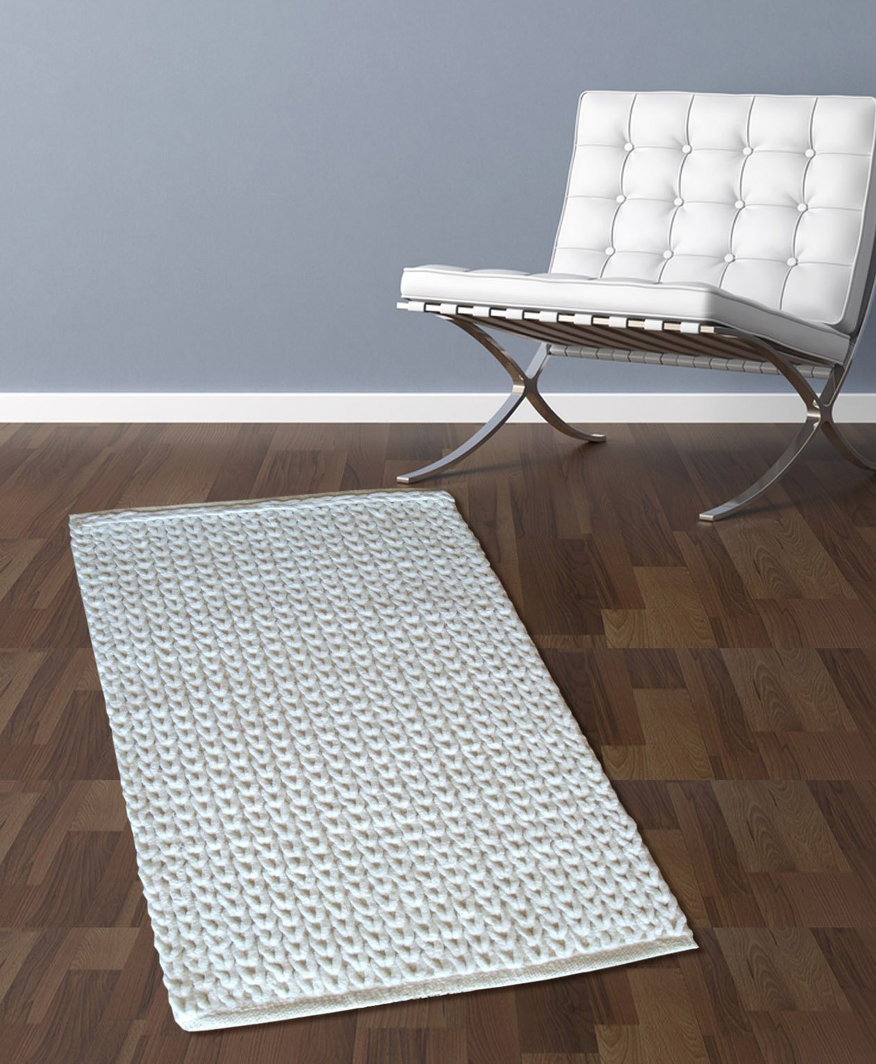 335 ΠΑΤΑΚΙ ΜΠΑΝΙΟΥ #2335 CHENILLE ΛΕΥΚΟ 50X80 - Image 1