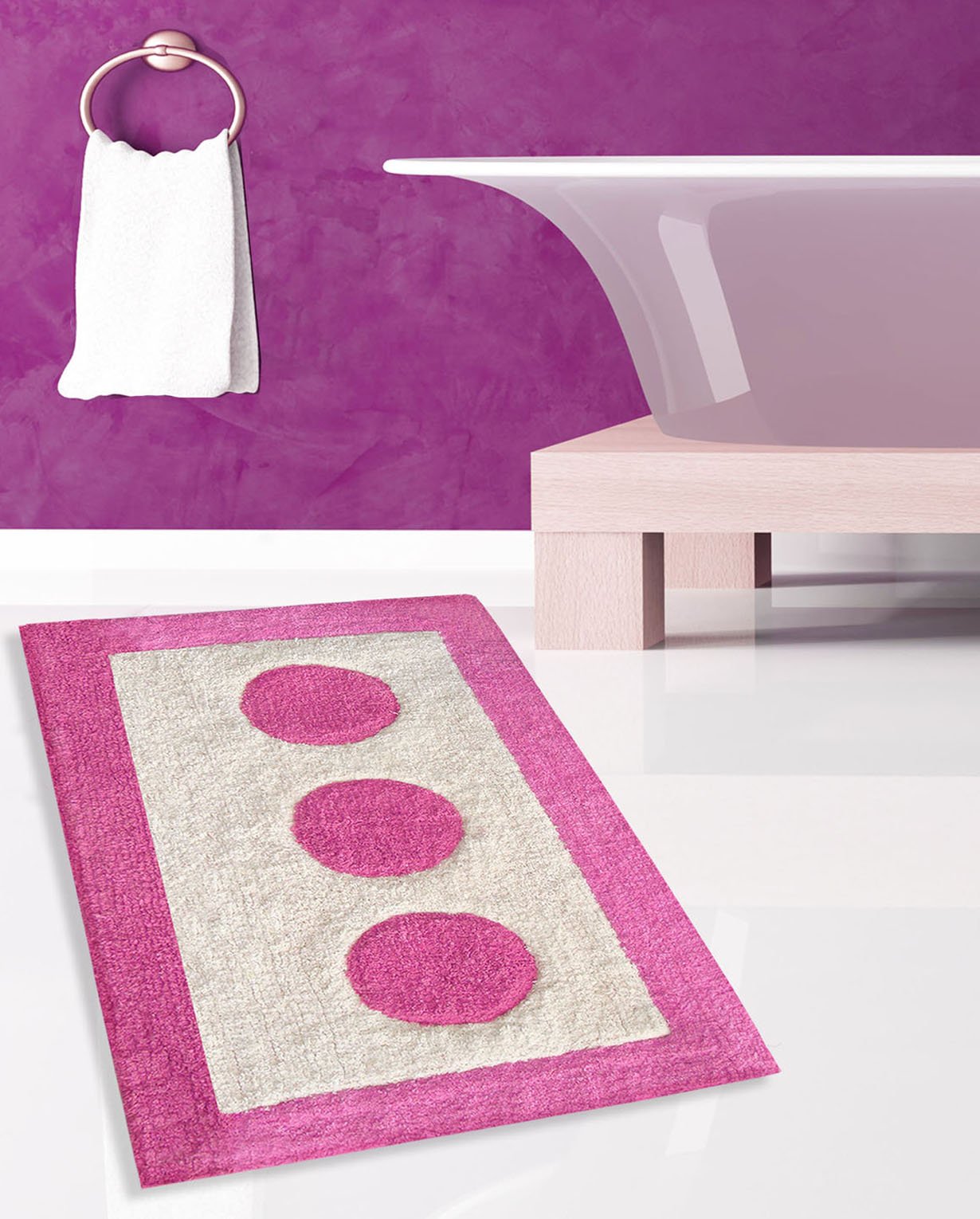 345 ΠΑΤΑΚΙ ΜΠΑΝΙΟΥ BALLY ΡΟΖ 60Χ90 - Image 1