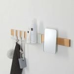 Brix white κρεμάστρα επιτοίχια με ράφι + καθρέπτη Sealskin - Image 5