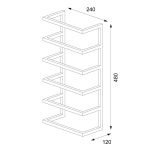 Carre black κρεμάστρα 5 θέσεων επιτοίχια Sealskin - Image 5